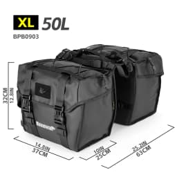 Rhinowalk Bicycle Side Pannier Bag 22-50L With Rain Cover Bike Rear Rack Trunk Luggage Saddle Bag Cycling Travel MTB Accessories