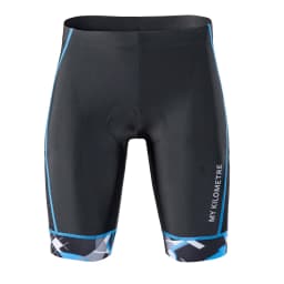 Men's Tri Shorts Quick Dry Compression Triathlon Cycling Shorts with Pad Side Pockets Swim Bike Run MY KILOMETRE