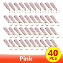 1/100pcs 8Color PU Leather Keychain Business Gift Suitable for Men and Women Car Key Strap Waist Wallet Keychains and Keyrings