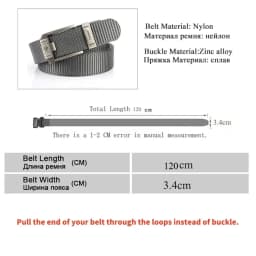 Luxury Metal Automatic Buckle Canvas Belts For Men Thick Tough Nylon Webbing Waistband Outdoor Jeans Pants Tactical Belt Hiking