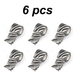 6 Rolls Vet Wrap Cohesive Bandage Self Adhesive Elastic Tape Animal Print Non-woven Breathable for Dog Cat Horse Wound Care