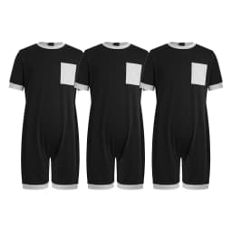 Children 3Pcs Anti-strip Adaptive Bodysuit Special Needs Clothing Short Sleeve Back Zipper Jumpsuit for Autism Sensory kids