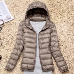 Women's Ultralight Thin down Jacket Quilted Coat Hooded Lightweight Silk Fiber Fill Fall Fashion Ladies' Premium Clothing