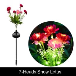 1pc 7-head Solar Artificial Orchid Flower Lawn Lights for Patio Yard Garden Wedding Christmas Decoration LED Solar Ground Lights