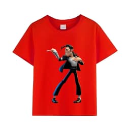 Kids Michael Jackson Rock N Roll T-Shirt Children's Fashion Crew Neck Top Summer Casual Clothes for Baby Boys/Girls