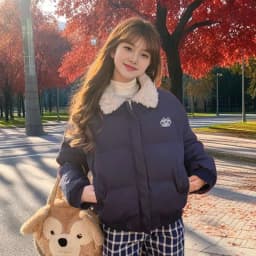 Lambswool Turn Down Collar Short Parkas Women American Retro Long Sleeve Cotton Padded Jackets Woman Thicken Warm Cropped Parkas
