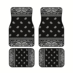 4Pcs Bohemian Car Floor Mats Anti-slip Heavy Duty Persian Carpet Dirty Resistant Car Decoration Car Floor Protector Rugs