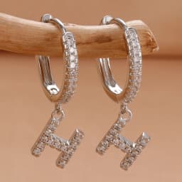 Nidin Hot Sale Initial A-Z Letters Mini Small Hoop Earrings Gold Color Zircon Jewelry Alphabet Fashion Christmas New Year Gift