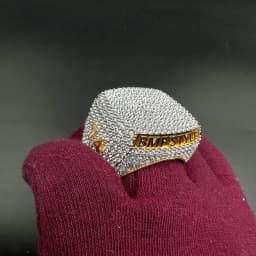 Aokaishen Custom Ring for Men Full Iced Out Cubic Zirconia Personalized Name Finger Charm Hip Hop Jewelry