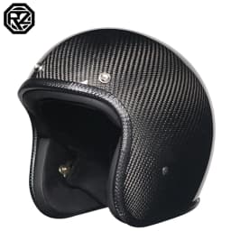 ORZ Motorcycle Open Face Helmet Carbon 3/4 Half helmet