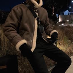 Men's Suede Stand Collar Cotton Jacket Lamb Fur Lined Loose Fit Korean Style Trendy Outerwear Warm Thick Long Sleeve Zipper