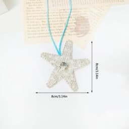 New Coconut Tree Applique Patch Crystal Starfish Sequin Handmade Beaded Clothing Sew On Patches Hanging Rope Keyring Bag Pendant