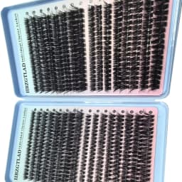 HBZGTLAD 32rows Fluffy Thick Eyelash Clusters Wispy Individual Lashes 30D-100D Mix Eyelash Extensions False Eyelashes