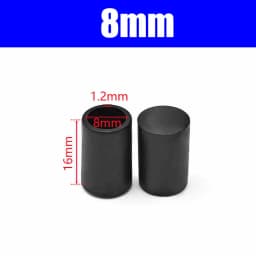 Round Black PVC Soft Rubber Pipe Sleeve Tube Cap Table Chair Foot Pad Protective Cover 6 8 10 12 14 16 19 20 22 25-120mm