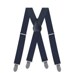 Suspenders for Men Work Heavy Duty Big and Tall 3.5cm Wide X Back with 4 Strong Clips Adjustable Elastic Trouser Braces Straps
