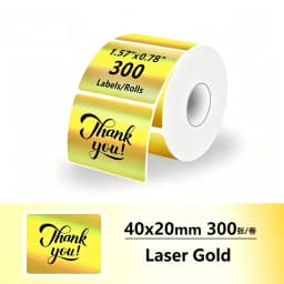 1Roll 40x20mm Compatible M110 M120 M220 M200 Self-Adhesive Laser Thermal Paper for Munbyn/Nelko PM220 E210 P50