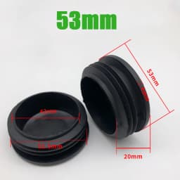 Black PE Plastic Round Pipe Plugs, Dia 10-100mm Furniture Foot Caps, Chair/Table Leg Protectors, Dustproof Tube Hole Covers
