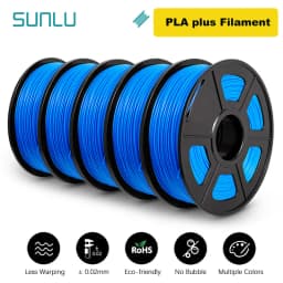 SUNLU 5KG 3D PLA/PETG/PLA PLUS/Clear Filament 1.75mm 5Roll 1KG Printer Neatly Wound 3D Filament for 3D Printer & 3D Pen