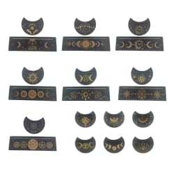 Rectangular Moon Shaped Tarot Base Bracket Wooden Tarot Card Display Stand Holder Divinations Game Accessories Durable