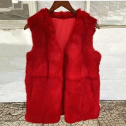 Fancy Rani Real Rabbit Fur Vest Natural Jacket For Women Fashion Leather Autumn Winter Spring Outwear High Quality