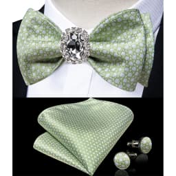 Classic White Selr-tie Bowtie with Ring Pocket Square Cufflinks Set Fashion Solid Men's Bow Tie for Wedding Groom Business Knots
