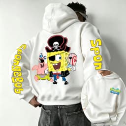 SpongeBob SquarePants and Patrick Star COS Pirate Cartoon Anime 2026 New Spring and Autumn Men's and Women's Fashion Hoodies