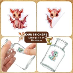 Dinosaur Rolls Small Stickers 500Pcs Cute Circle Teacher Supplies Stickers for Classroom 10 Designs Motivational Stickers,1 inch