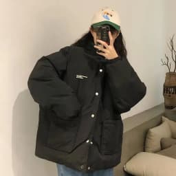 Two-sided Wear Cotton-padded Jacket Korean Winter Coat Women Thickened Parka Hooded Down Cotton Coat Windproof Puffer Jacket New