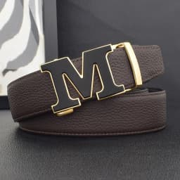 High Quality Designers Letter M White Leather Belt Men Luxury Famous Young Men Cowhide Brand Jeans Relaxed Jeans Mode Man Belt