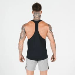 Mens Gym Stringer Tank Top – Muscle Fit Sleeveless Workout Shirt, Deep Scoop Neck Racerback for Bodybuilding & Training