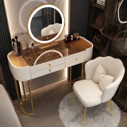 Glass luxury dressing table,household small modern minimalist dressing table,bedroom ins style storage cabinet, integrated table