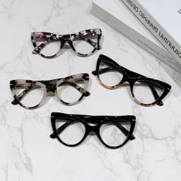 Women's Versatile Large Framed Cat Eye High-definition Reading Glasses Anti-Blue Light Elegant Fashionable Eyeglasses 0 TO +4.0