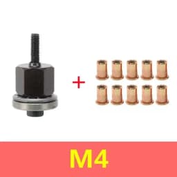 Manual Rivet Screw Riveter Rivet Nut Tool Adapter M3 M4 M5 M6 M8 M10 M12 Metal License Plate Simple Installation 11pc