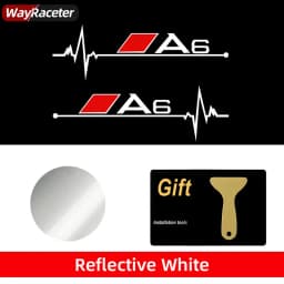 2 Pcs Car Window Sticker Graphics Body Reflective Vinyl Decal For Audi A1 A2 A3 A4 A5 A6 A7 A8 Q2 Q3 Q4 Q5 Q6 Q7 Q8 TT SQ2 S6