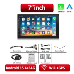 ESSGOO Android 15 Wireless Carplay Car Radio 2 Din 7"/9"/10" GPS Navigator MP5 Player Glass Screen Wi-Fi FM BT Auto Car Stereo
