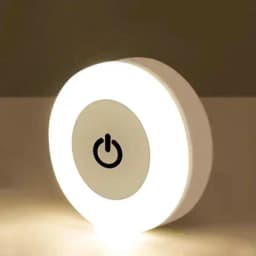 LED Night Lights Touch Sensor Night Lights Self-adhesive Wall Lights Battery Powered Portable Round Dimming Lamp Room Decoration