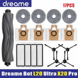 Dreame Bot L20 /L30 Ultra Accessories Main Side Brush Hepa Filter Mop Dust Bag Robot Vacuum Cleaner Replacement Parts