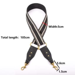 Vintage Rivet Width Shoulder Strap Leather Bag Part Accessories Apply To Saddle Bag Canvas Stripes Belt Shoulder Strap 105cm