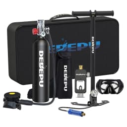 DEDEPU 1L Scuba Diving Tank Professional Diving Equipment Underwater Breathing Scuba Tank Oxygen Cylinder 15-25 Minutes