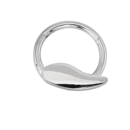 ASTM F136 Titanium EAR PIERC Nose Ring Teeth Tip CZ Ring Hoop Nose Rings Hinged Clicker Earring Ring factory Body Piercing