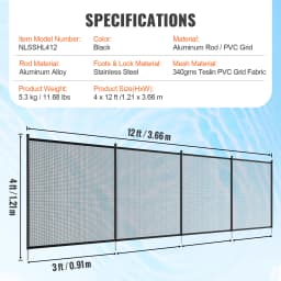 SucceBuy Pool Fence Pool Fences for Inground Pools Removable Child Safety Fencing Teslin PVC Fence Mesh Protects Kids and Pets