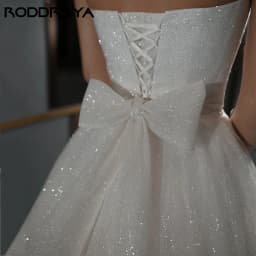 RODDRSYA Свадебное платье Sparkle Tulle Princess Wedding Dresses Romantic Strapless A-line Bridal Party Illusion Lace Up Back