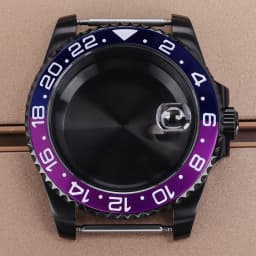 PVD Black NH35 40mm Men's Watch Case Sapphire For SUB Seiko NH35 NH36 NH38 NH34 Miyota 8215 ETA 2824 Movement Yacht-Master 20ATM