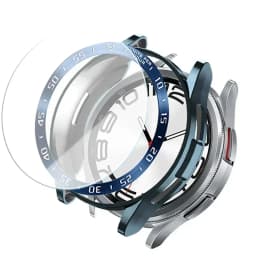 Tempered Glass+Bezel+Case For Samsung Galaxy Watch 6 Classic 43mm 47mm Cover TPU Bumper All-Around Protector Clear Screen Bezels