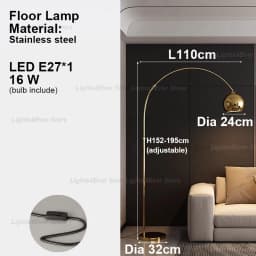 LED E27 Chrome Stainless Steel OZ0105 Floor Lamps Classical Home-applicants Elegant Indoor Light Wrm Home Decor