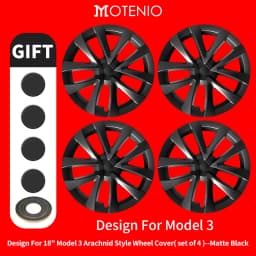 4PCS Design For TESLA Model 3 2017-2023 18 Inch Arachnid Style Wheel Cover Hubcaps Cap Only For Model 3 Wheel Cover Accessories