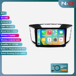 Hizpo 2 Din Android 13 Car Radio For Hyundai Creta ix25 2015-2019 Multimedia Video Player GPS 4G Carplay Auto Stereo Head Unit