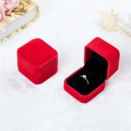 10pcs Felt Fabric Ring Box Jewelry Packaging Box Diamond Ring Earrings Storage Box Jewelry Gift Packaging Box 5.5X5X4cm