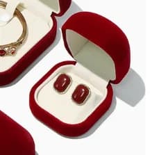 Raised Top Jewelry Box Flannelette Ring Box Simple Earrings Pendant Bracelet Jewelry Storage Box