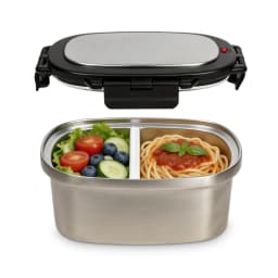 KOOMADE Vacuum Insulated Lunch Box with Thermal Bag 304 Stainless Steel Leakproof Divided Bento Box Keep Warm 4H Cold 8H Portable Food Container for Office Picnic